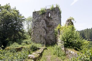 Wendeltreppe zum südlichen Bergfried der Roggenbacher Schlösser
