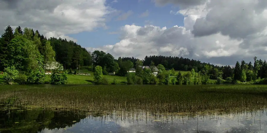 Blick über den Klosterweiher bzw. Horbacher See