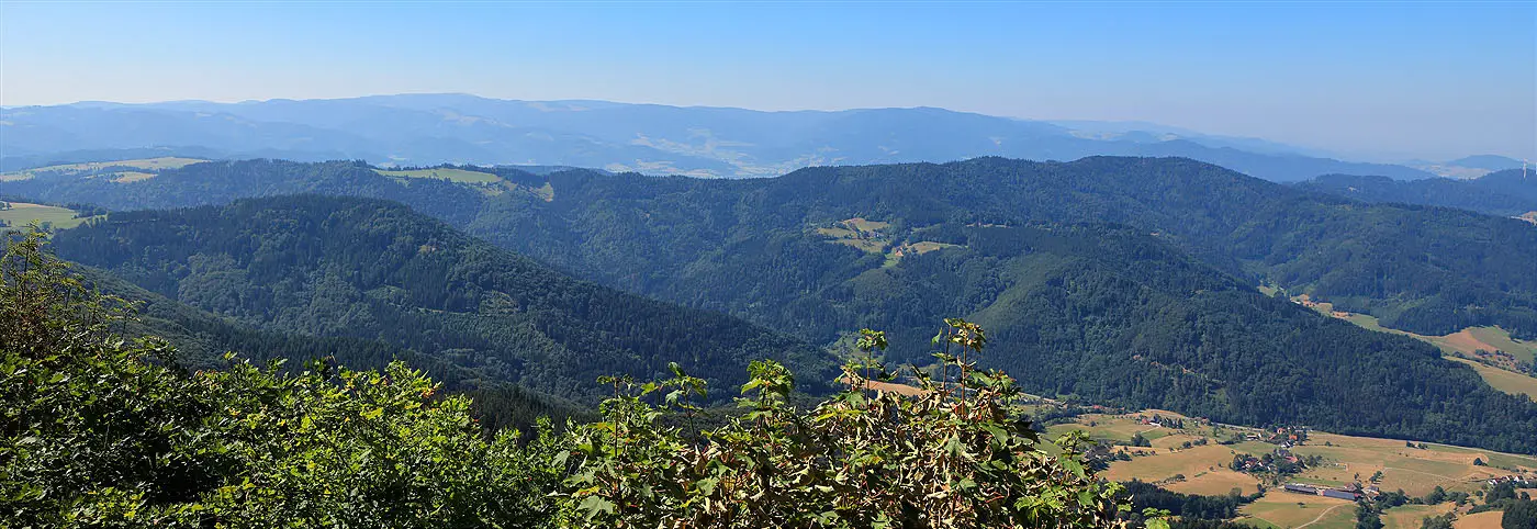 Aussicht vom Zweitälersteig zum Hochschwarzwald