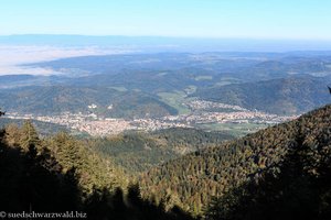 Blick hinab auf Waldkirch