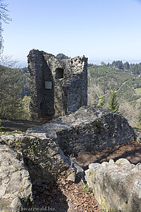 Reste des Bergfrieds der Schwarzburg