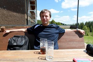 Pause auf der Terrasse vom Bundesleistungszentrum Herzogenhorn