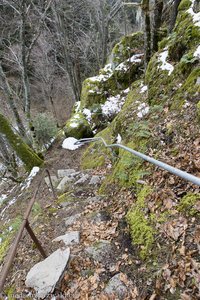 Treppenaufgang hoch zum Unteren Schlossfelsen