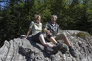 Erinnerungsfoto auf dem Paradiesfelsen
