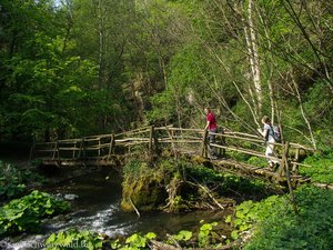 Brücke in der Gauchachschlucht für maximal drei Personen