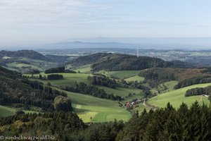 Blick vom Aussichtsturm zu den Vogesen