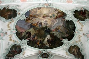 Deckengemälde in der Stadtpfarrkirche Maria Himmelfahrt in Tiengen