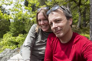 Rast auf dem Schwedenfelsen