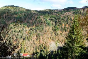 Aussicht vom Wasserfelsen über das Schwarzatal