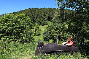 Rastbank im Hintergrundbachtal