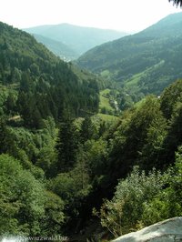 Blick vom Wasserfall nach Todtnau