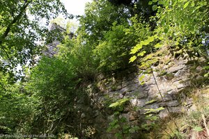 Teile der Außenmauer der Burgruine Roggenbach