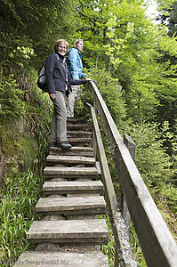 Treppenaufgang als Teufelskanzelweg