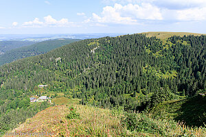 Aussicht vom Feldberg über das Zastler Tal zum Baldenweger Buck