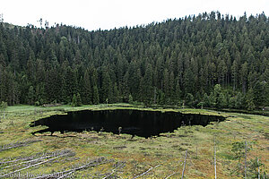 Blick auf den sagenumwobenen Huzenbacher See