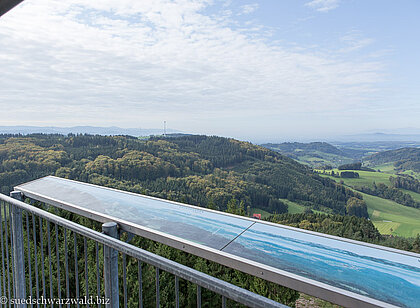 Panoramatafel auf dem Hünersedelturm