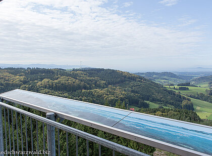 Panoramatafel auf dem Hünersedelturm