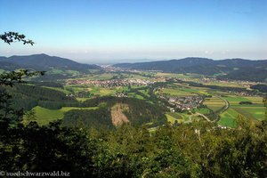Sicht vom Frauensteigfelsen Richtung Freiburg