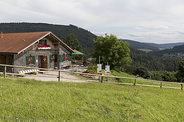 Sackmanns Panoramahütte oberhalb Schwarzenberg
