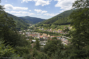 Ausblick vom Wasserfallsteig auf Todtnau