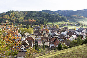 Malerblick über die Altstadt von Gutach